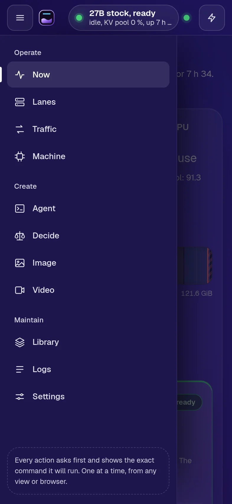 The cockpit on a phone